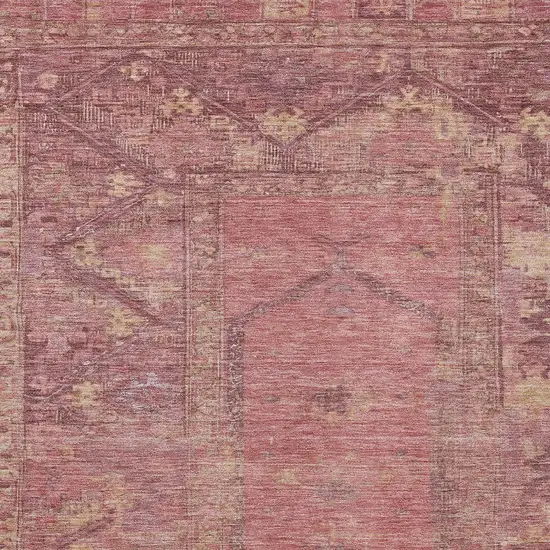 Blush And Pink Oriental Washable Indoor Outdoor Area Rug Photo 4