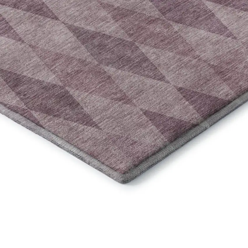 Blush And Purple Geometric Washable Area Rug With UV Protection Photo 7