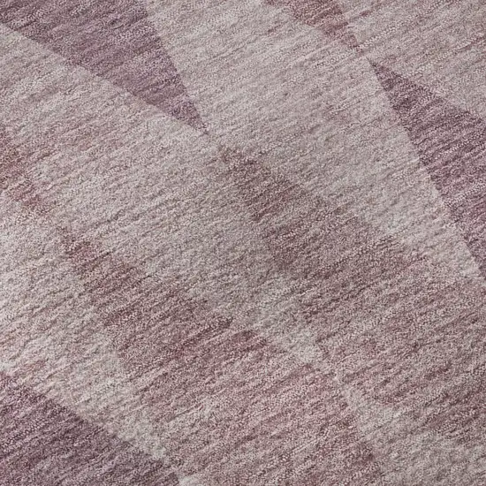 Blush And Purple Geometric Washable Area Rug With UV Protection Photo 9