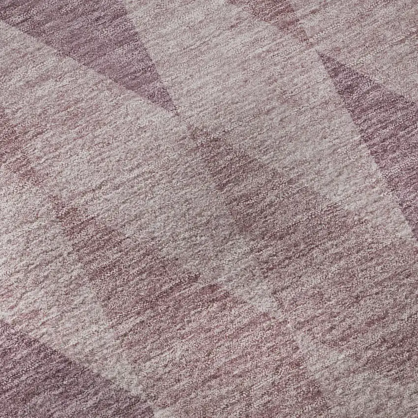 Blush And Purple Geometric Washable Area Rug With UV Protection Photo 9