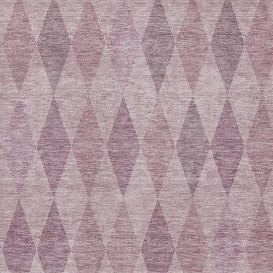 Blush And Purple Geometric Washable Area Rug With UV Protection Photo 2