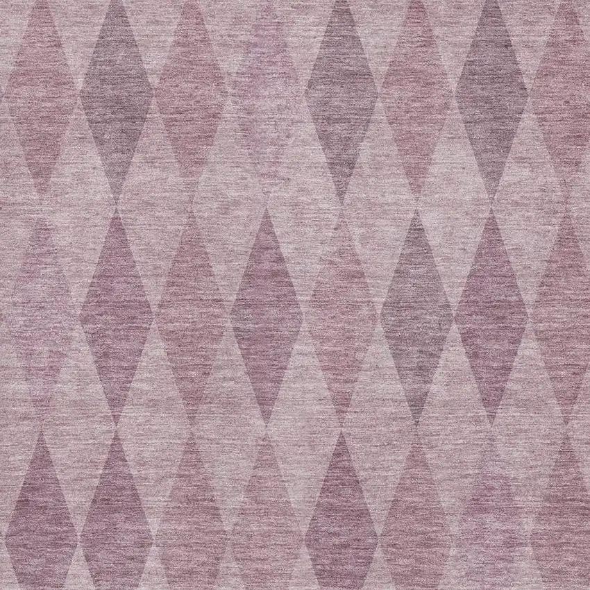 Blush And Purple Geometric Washable Area Rug With UV Protection Photo 2