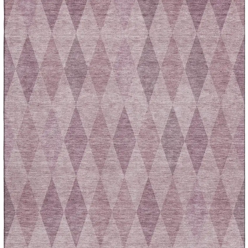 Blush And Purple Geometric Washable Area Rug With UV Protection Photo 3