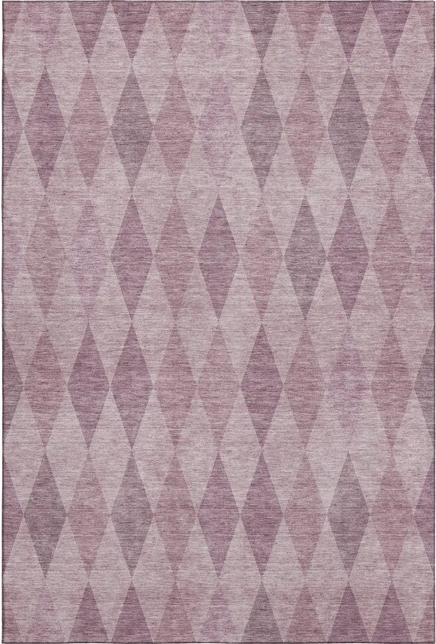 Blush And Purple Geometric Washable Area Rug With UV Protection Photo 1