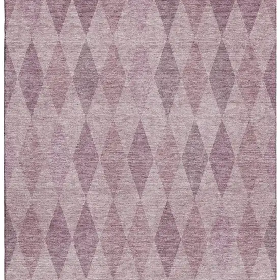 Blush And Purple Geometric Washable Area Rug With UV Protection Photo 2