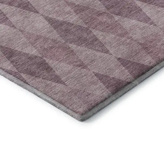 Blush And Purple Geometric Washable Area Rug With UV Protection Photo 6