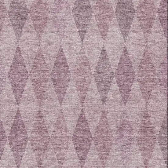 Blush And Purple Geometric Washable Area Rug With UV Protection Photo 2