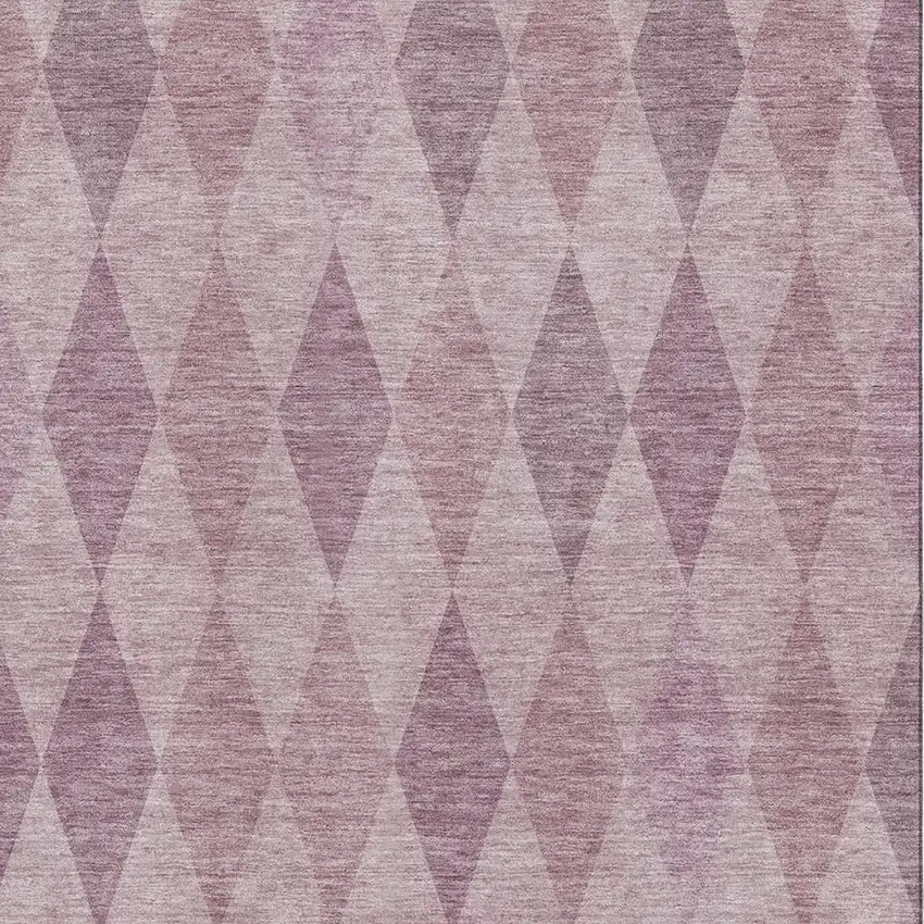 Blush And Purple Geometric Washable Area Rug With UV Protection Photo 2