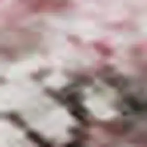 Photo of Blush And Wheat Abstract Washable Area Rug With UV Protection