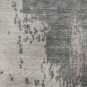 Photo of Blush Beige And Sage Abstract Washable Area Rug With UV Protection