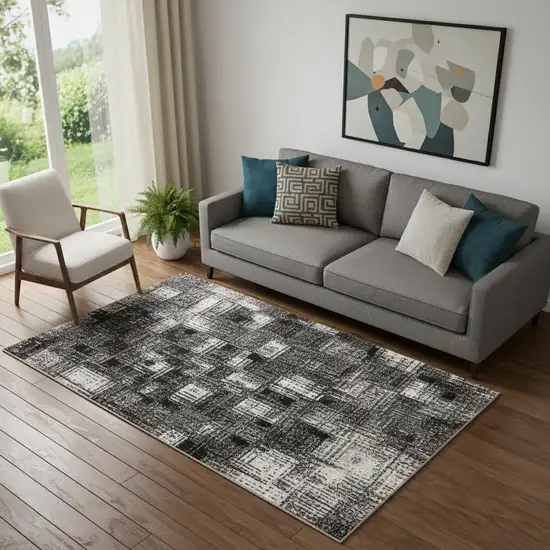 Blush Beige And Sage Abstract Washable Area Rug With UV Protection Photo 1