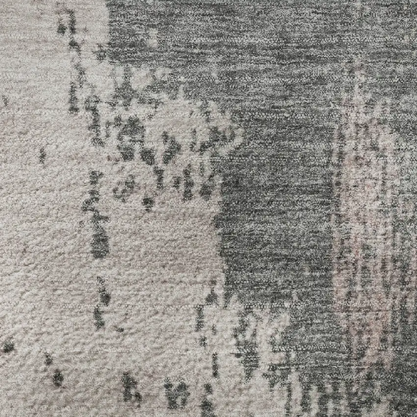 Blush Beige And Sage Abstract Washable Area Rug With UV Protection Photo 1