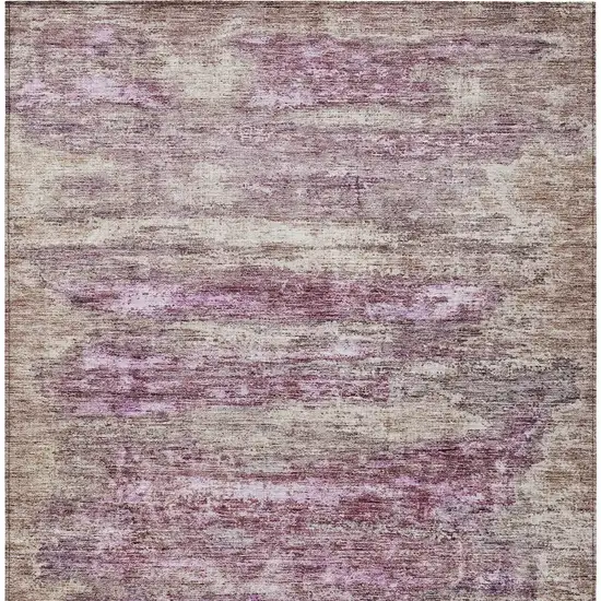 Blush Brown And Beige Abstract Washable Indoor Outdoor Area Rug Photo 7