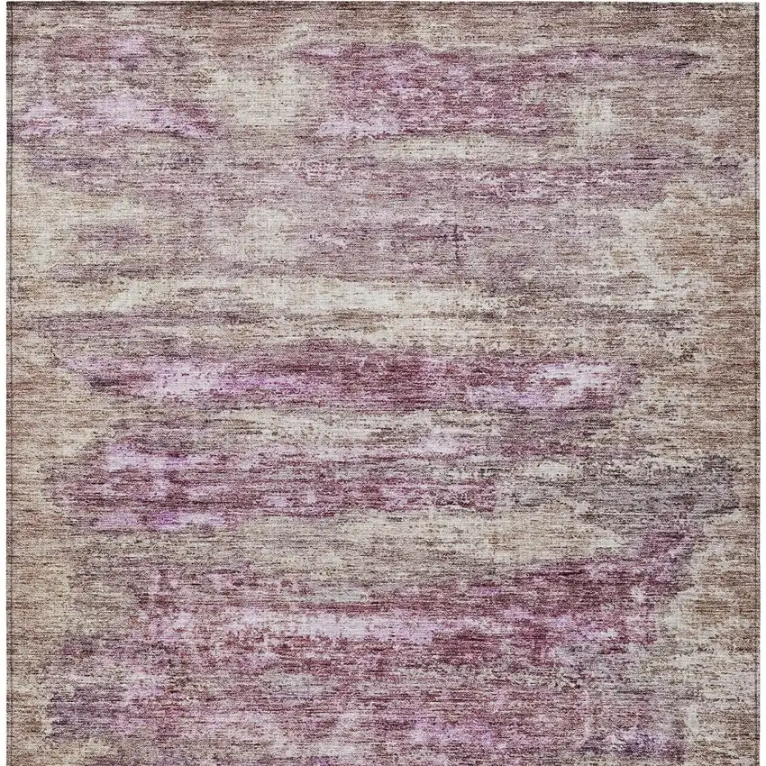 Blush Brown And Beige Abstract Washable Indoor Outdoor Area Rug Photo 7