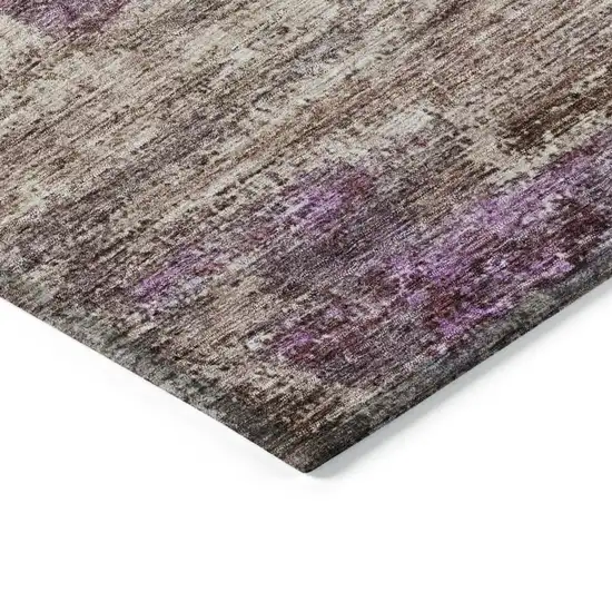 Blush Brown And Beige Abstract Washable Indoor Outdoor Area Rug Photo 5