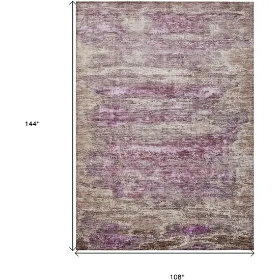 Blush Brown And Beige Abstract Washable Indoor Outdoor Area Rug Photo 3
