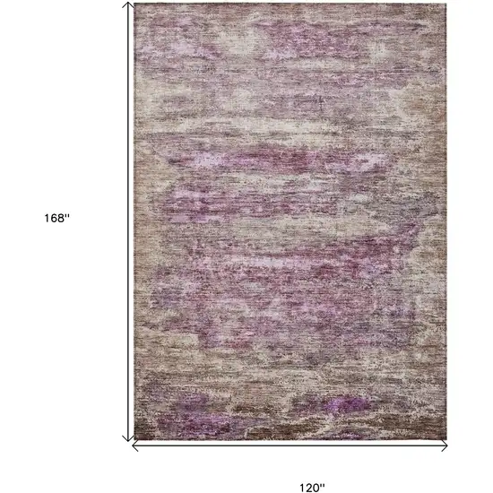 Blush Brown And Beige Abstract Washable Indoor Outdoor Area Rug Photo 3