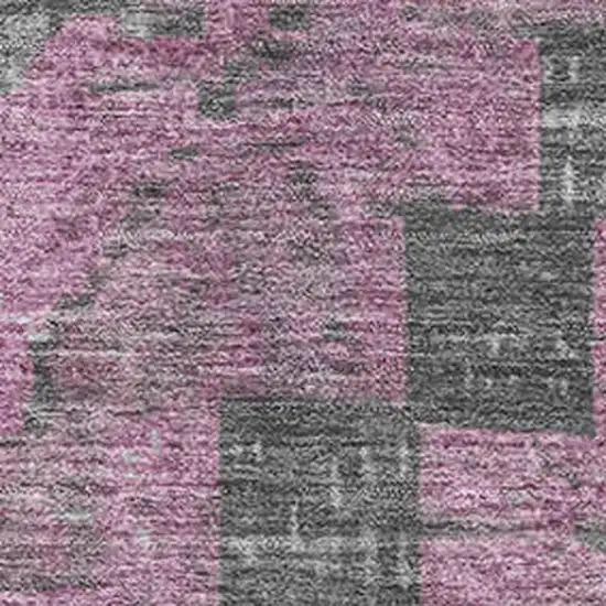 Blush Charcoal And Gray Diamond Washable Area Rug With UV Protection Photo 2