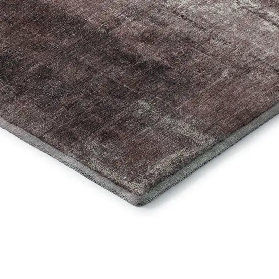 Blush Charcoal And Ivory Abstract Washable Area Rug With UV Protection Photo 9