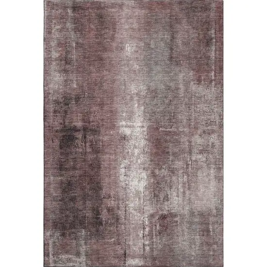 Blush Charcoal And Ivory Abstract Washable Area Rug With UV Protection Photo 7