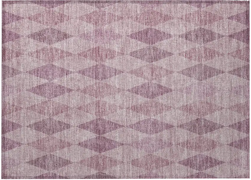Blush Geometric Washable Non Skid Indoor Outdoor Area Rug Photo 5