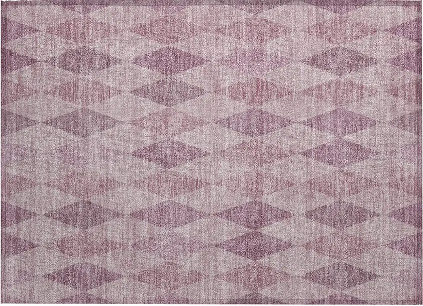 Blush Geometric Washable Non Skid Indoor Outdoor Area Rug Photo 2