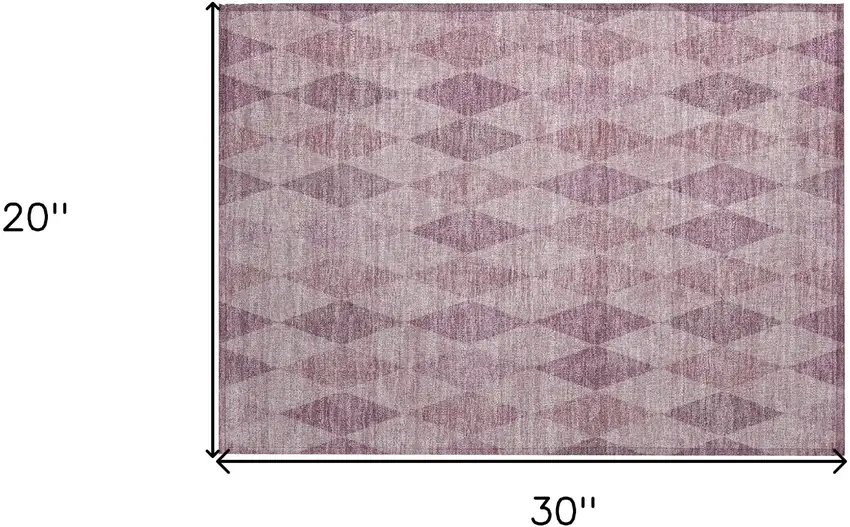 Blush Geometric Washable Non Skid Indoor Outdoor Area Rug Photo 3
