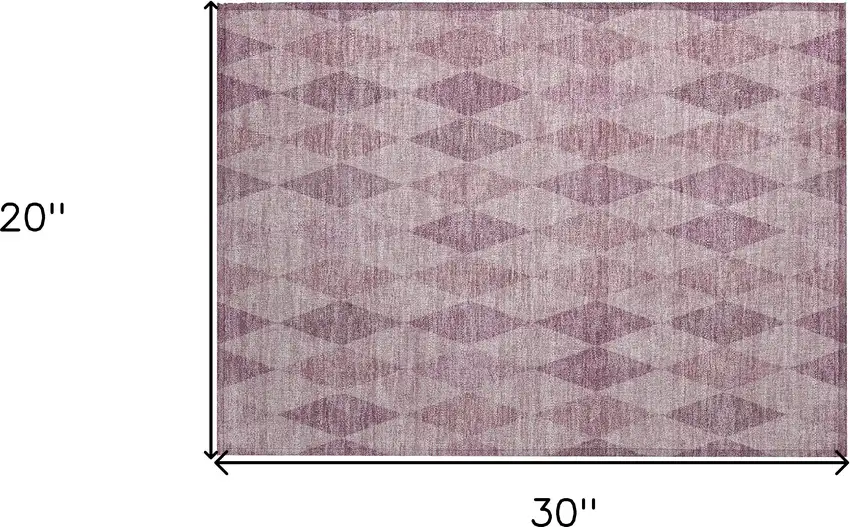 Blush Geometric Washable Non Skid Indoor Outdoor Area Rug Photo 3