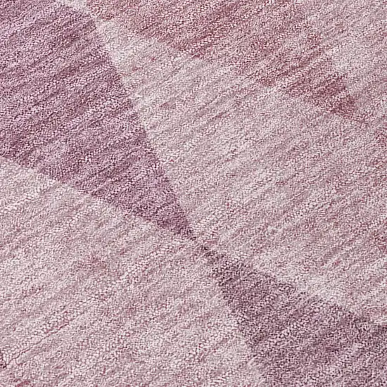 Blush Geometric Washable Non Skid Indoor Outdoor Area Rug Photo 8