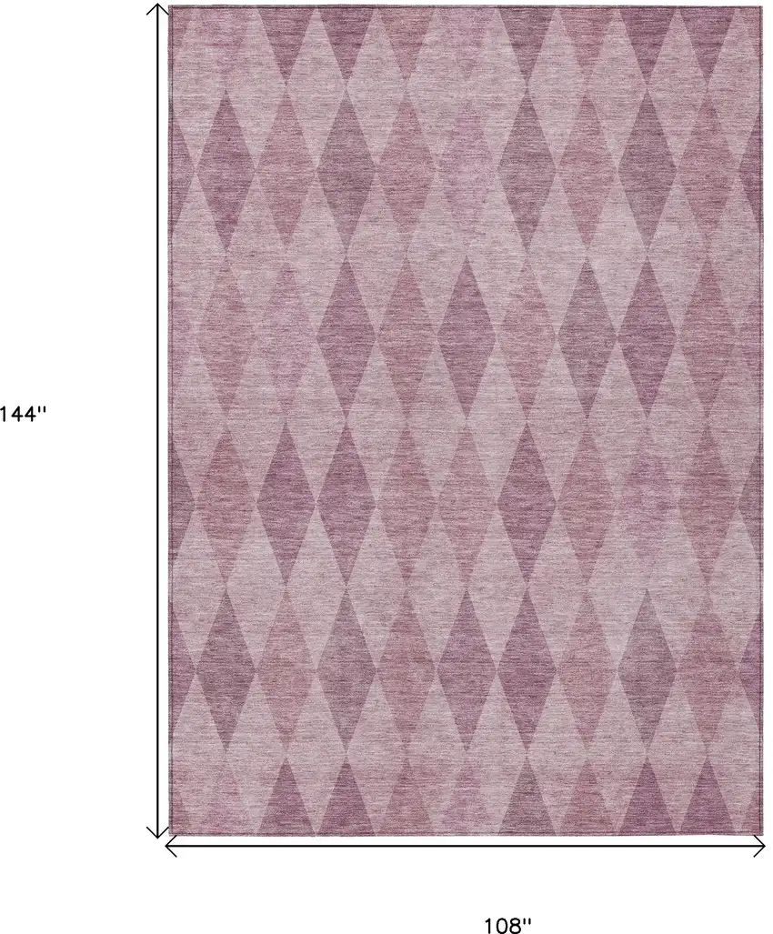 Blush Geometric Washable Non Skid Indoor Outdoor Area Rug Photo 3