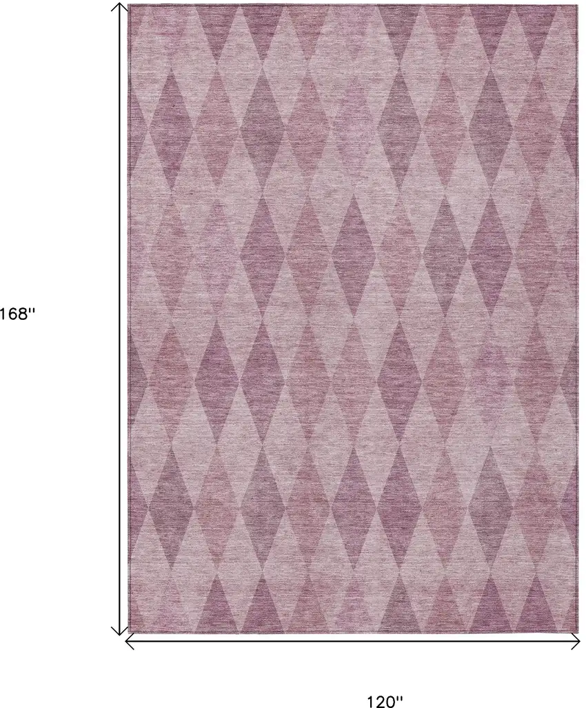 Blush Geometric Washable Non Skid Indoor Outdoor Area Rug Photo 3