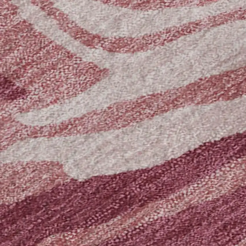 Blush Gray And Ivory Abstract Washable Area Rug With UV Protection Photo 8