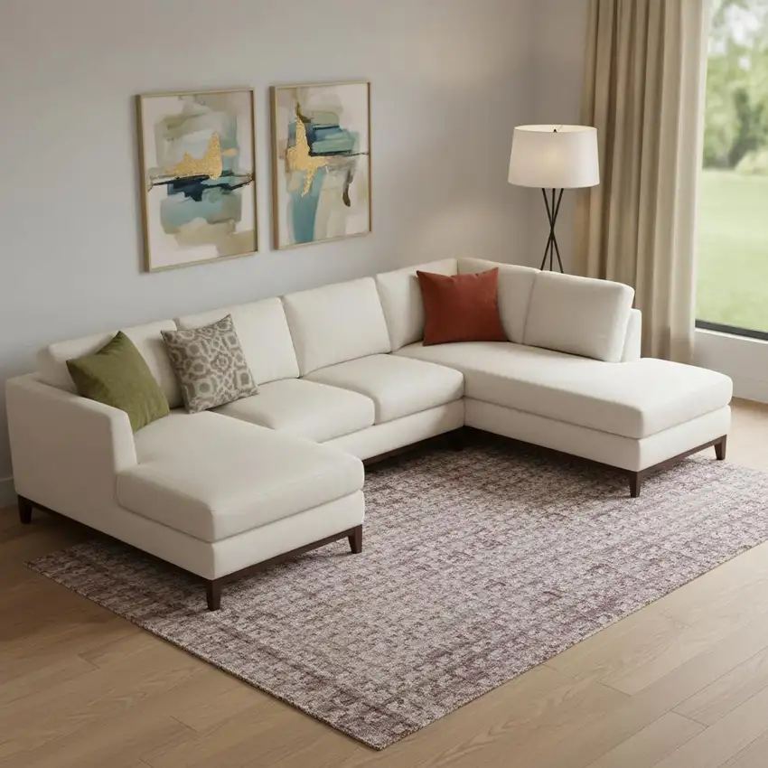 Blush Gray And Ivory Abstract Washable Area Rug With UV Protection Photo 2