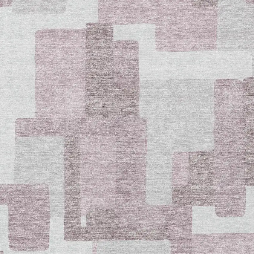 Blush Gray And Ivory Abstract Washable Indoor Outdoor Area Rug Photo 5