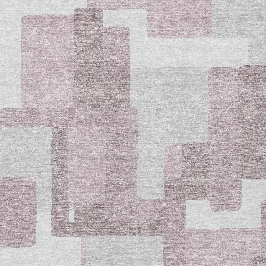Blush Gray And Ivory Abstract Washable Indoor Outdoor Area Rug Photo 4