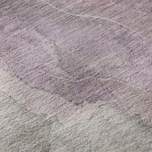 Photo of Blush Gray And Ivory Floral Washable Area Rug With UV Protection