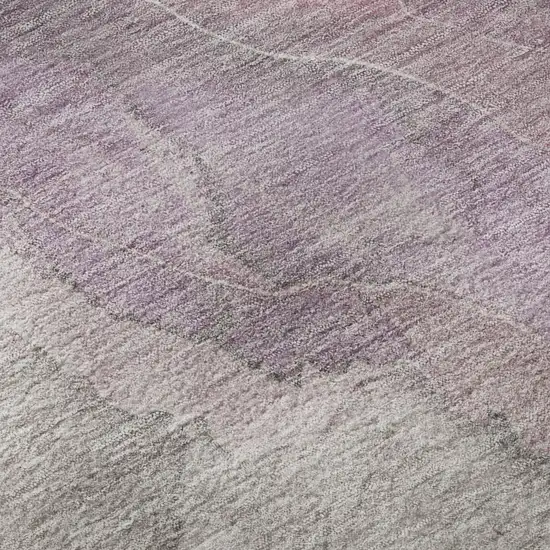 Blush Gray And Ivory Floral Washable Area Rug With UV Protection Photo 1