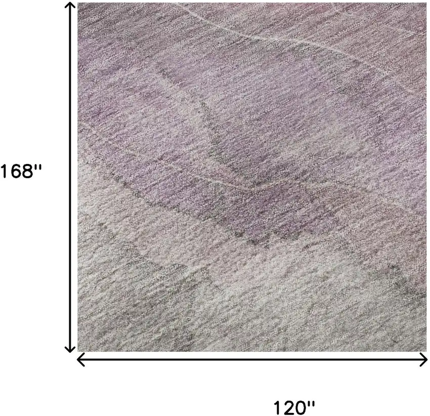 Blush Gray And Ivory Floral Washable Area Rug With UV Protection Photo 9