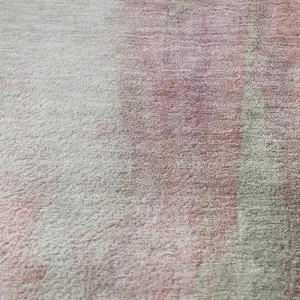 Photo of Blush Green And Gray Abstract Washable Area Rug With UV Protection