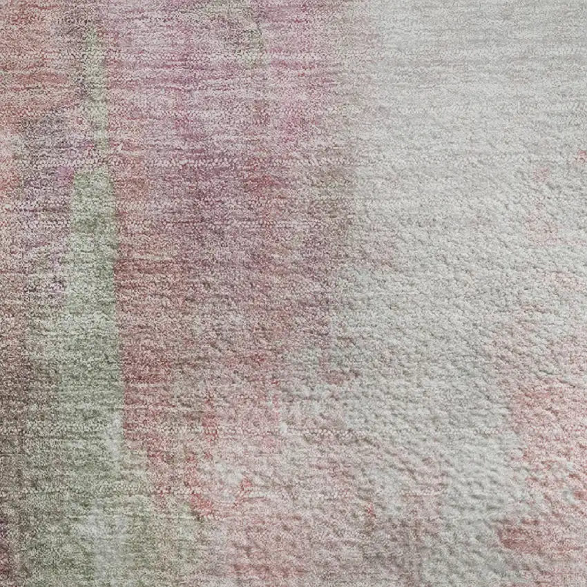 Blush Green And Gray Abstract Washable Area Rug With UV Protection Photo 4