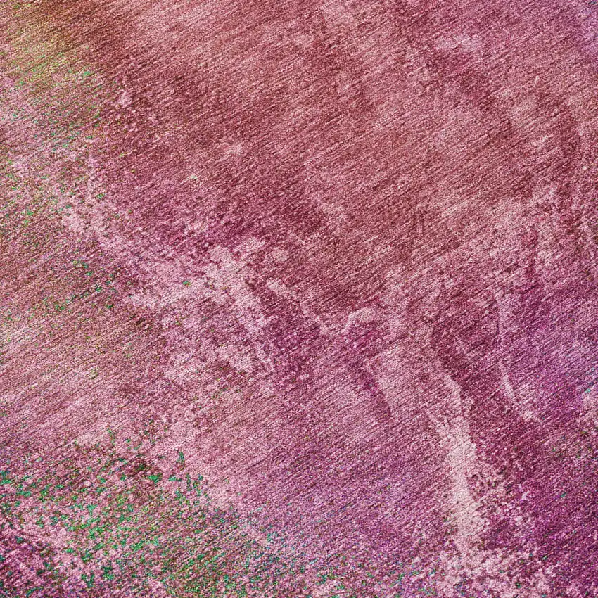 Blush Green And Purple Abstract Washable Indoor Outdoor Area Rug Photo 7