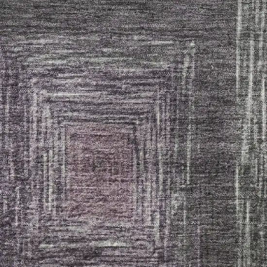 Blush Ivory And Charcoal Geometric Washable Area Rug With UV Protection Photo 9