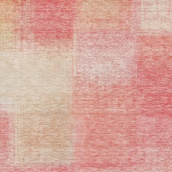 Blush Ivory And Copper Abstract Washable Area Rug With UV Protection Photo 4