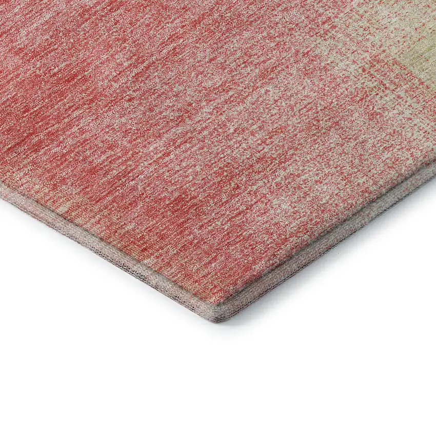 Blush Ivory And Copper Abstract Washable Area Rug With UV Protection Photo 8
