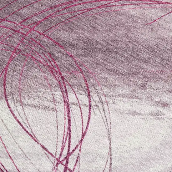 Blush Ivory And Pink Abstract Washable Indoor Outdoor Area Rug Photo 2
