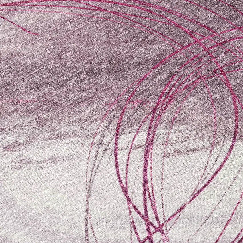 Blush Ivory And Pink Abstract Washable Indoor Outdoor Area Rug Photo 1