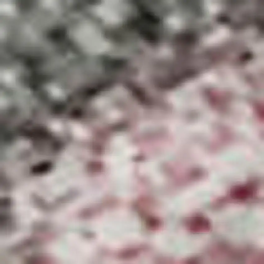 Blush Mauve And Gray Abstract Washable Area Rug With UV Protection Photo 1