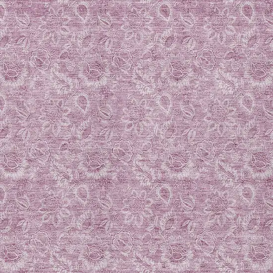 Blush Mauve And Pink Floral Washable Indoor Outdoor Area Rug Photo 6