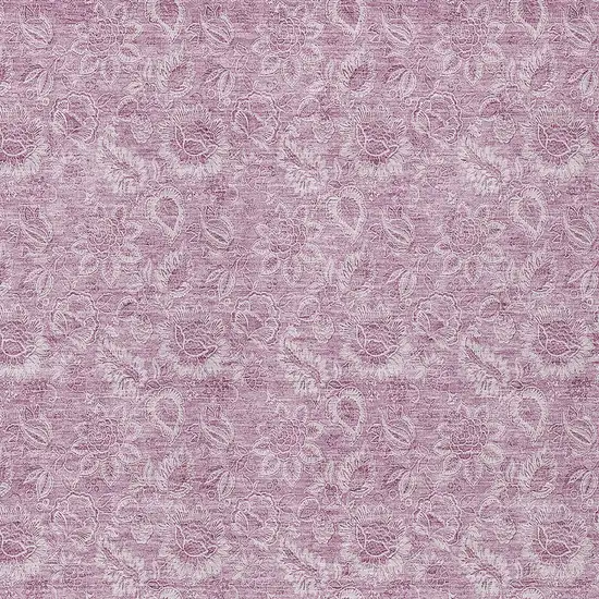 Blush Mauve And Pink Floral Washable Indoor Outdoor Area Rug Photo 6