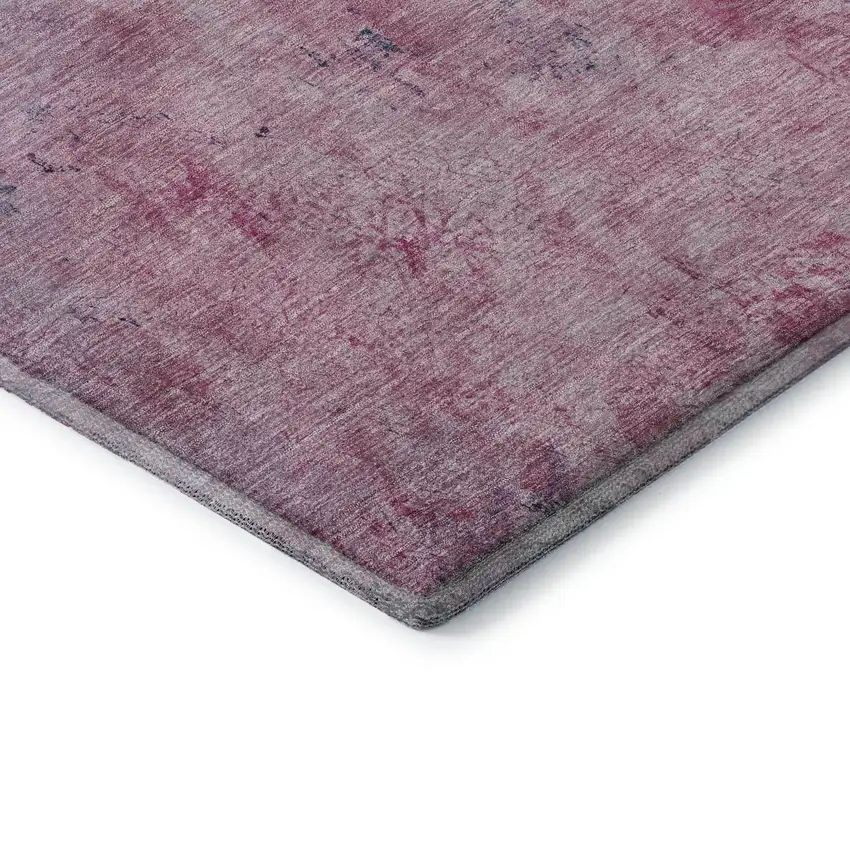 Blush Mint Green And Charcoal Abstract Washable Area Rug With UV Protection Photo 7